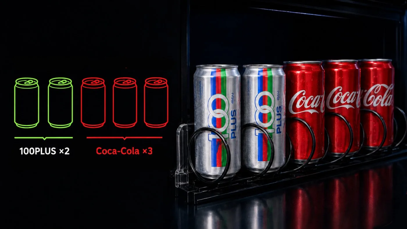 Slot stacking: backup products queued behind the main product in one slot